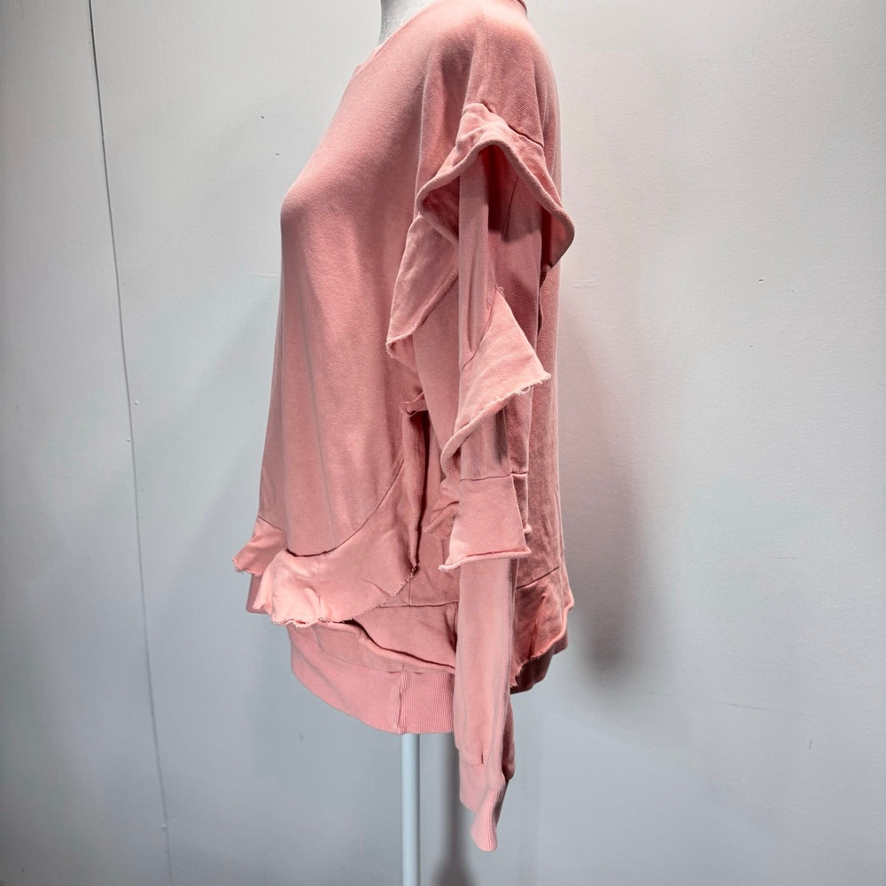 easel Pink Ruffle Sweatshirt - Picture 3 of 9